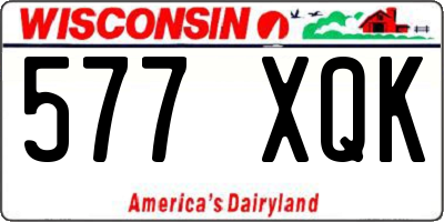 WI license plate 577XQK