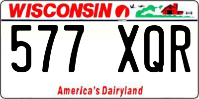 WI license plate 577XQR