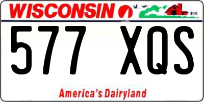 WI license plate 577XQS