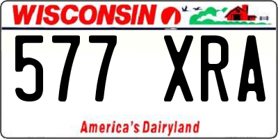 WI license plate 577XRA