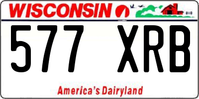 WI license plate 577XRB