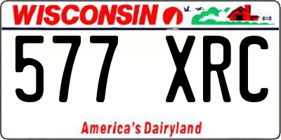 WI license plate 577XRC