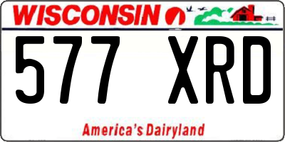 WI license plate 577XRD