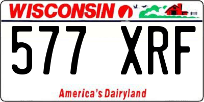 WI license plate 577XRF