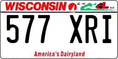 WI license plate 577XRI