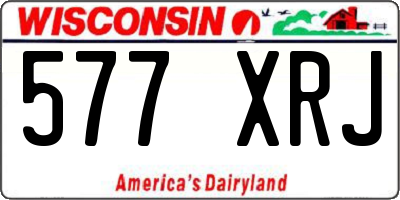WI license plate 577XRJ