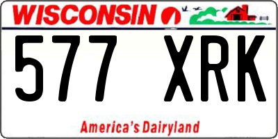 WI license plate 577XRK