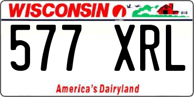 WI license plate 577XRL