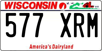 WI license plate 577XRM