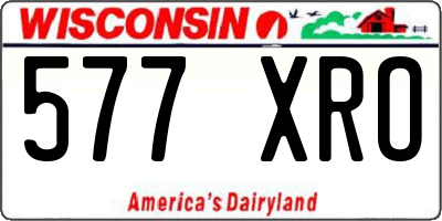 WI license plate 577XRO