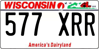 WI license plate 577XRR