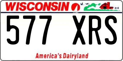 WI license plate 577XRS