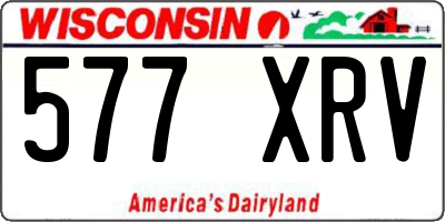 WI license plate 577XRV