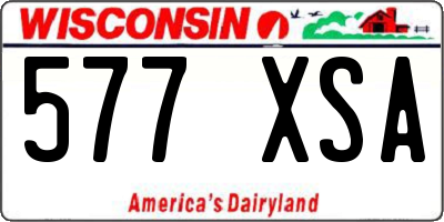 WI license plate 577XSA