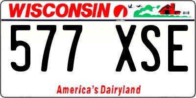 WI license plate 577XSE