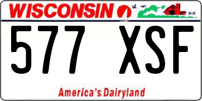 WI license plate 577XSF