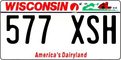 WI license plate 577XSH