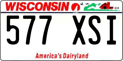 WI license plate 577XSI