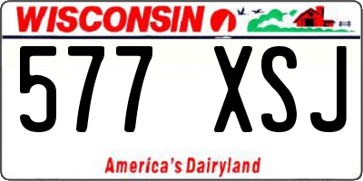 WI license plate 577XSJ