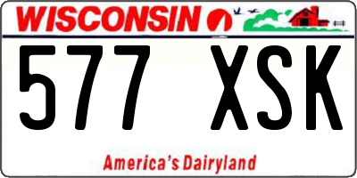 WI license plate 577XSK