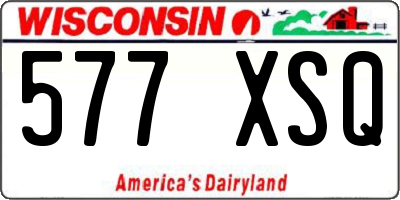 WI license plate 577XSQ