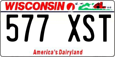 WI license plate 577XST