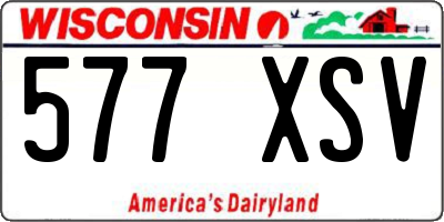 WI license plate 577XSV
