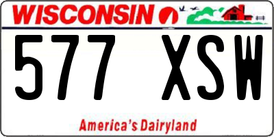 WI license plate 577XSW