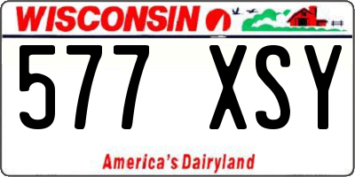 WI license plate 577XSY