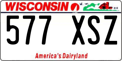 WI license plate 577XSZ