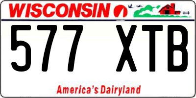 WI license plate 577XTB