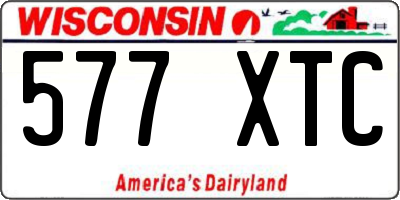 WI license plate 577XTC