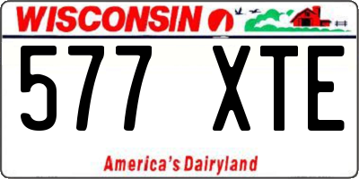 WI license plate 577XTE