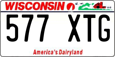 WI license plate 577XTG