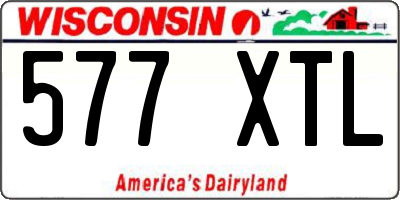 WI license plate 577XTL