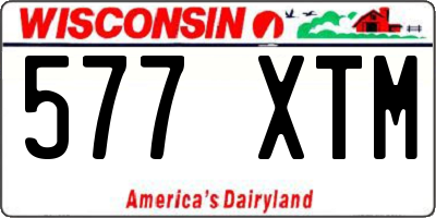 WI license plate 577XTM