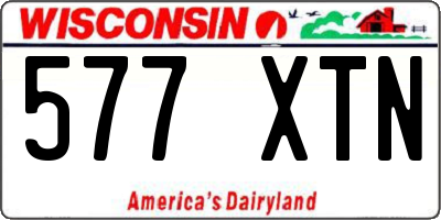 WI license plate 577XTN