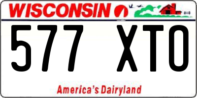 WI license plate 577XTO