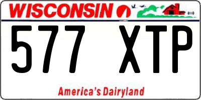 WI license plate 577XTP