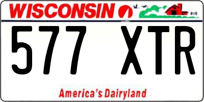 WI license plate 577XTR