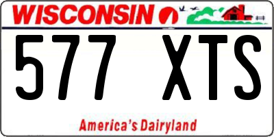 WI license plate 577XTS
