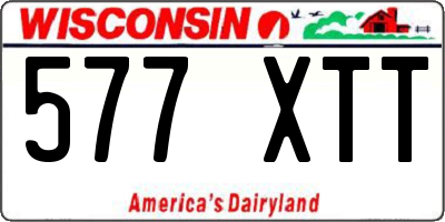 WI license plate 577XTT