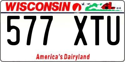 WI license plate 577XTU