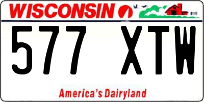 WI license plate 577XTW