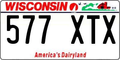 WI license plate 577XTX