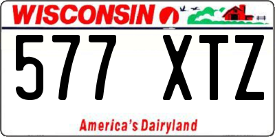 WI license plate 577XTZ