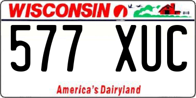 WI license plate 577XUC