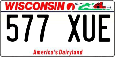 WI license plate 577XUE