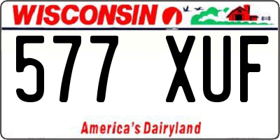 WI license plate 577XUF