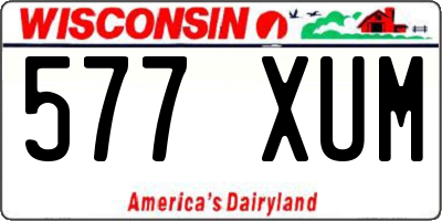 WI license plate 577XUM